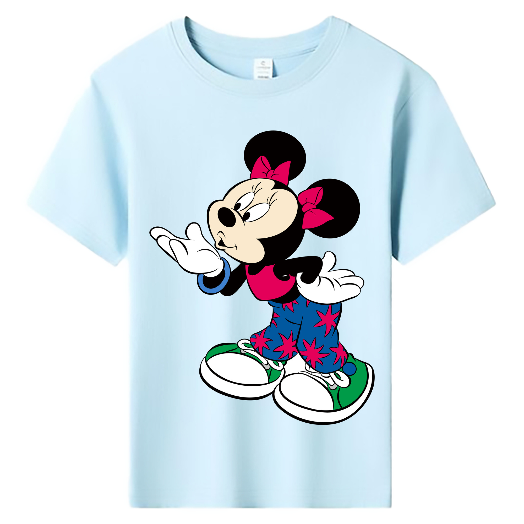 ミッキーマウス Mickey Mouse 綿100％キッズTシャツ（フロントプリント）
